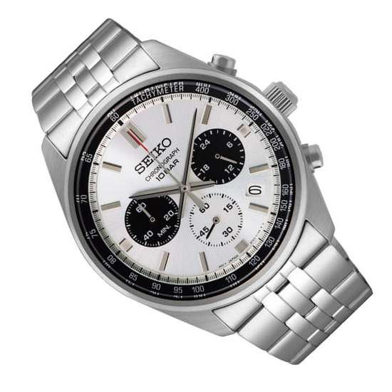 Seiko Chronograph Classic Men's Stainless Steel Watch SSB425P1 Panda