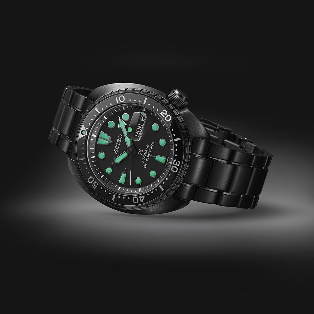 Seiko Prospex Black Series Night Vision King Turtle Diver's Men's Watch SRPK43K1