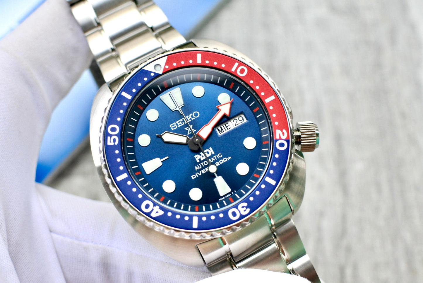 Seiko Prospex Special Edition PADI "Turtle Pepsi Ninja" Men's Watch SRPE99K1