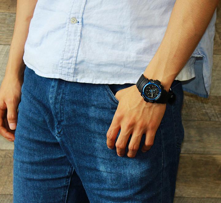 Casio G-Shock Standard Analog-Digital Black x Blue Watch AW591-2ADR - Diligence1International