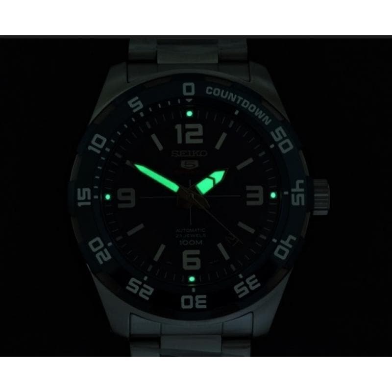 Seiko 5 Sports 100M Automatic Watch Black Dial Stainless Steel Strap SRPB83K1 - Diligence1International