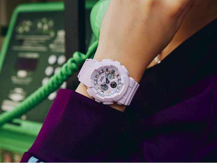 Casio Baby-G Anadigi Icey Pastel Lilac Watch BA130WP-6ADR