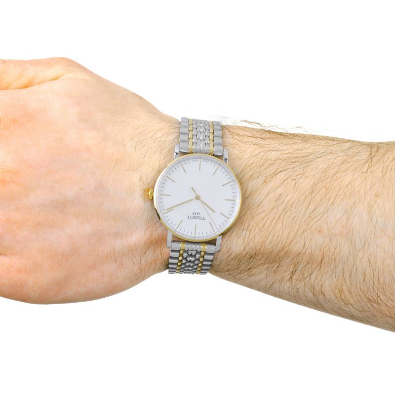 Tissot Swiss Made T-Classic Everytime Medium 2 Tone Gold Plated Men's Watch T1094102203100 - Diligence1International