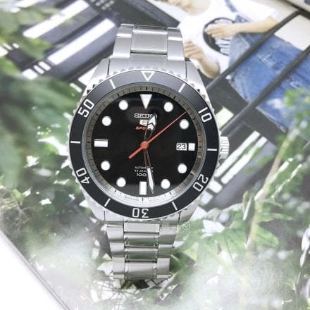 Seiko 5 Sports JAPAN Made 100M Automatic Men's Watch Black Dial SRPB91J1 - Diligence1International