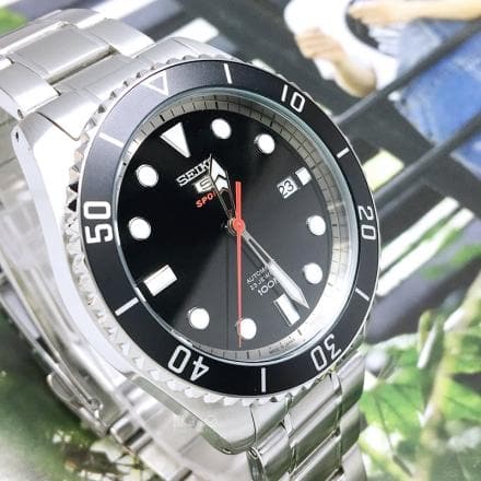 Seiko 5 Sports JAPAN Made 100M Automatic Men's Watch Black Dial SRPB91J1 - Diligence1International