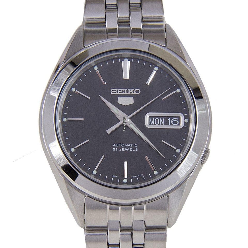 Seiko 5 Classic Men's Size Black Dial Stainless Steel Strap Watch SNKL23K1 - Diligence1International