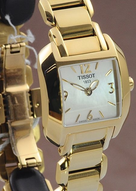 Tissot Swiss Made T-Wave Stylist-T Ladies' MOP Gold Plated Watch T02.5.285.82 - Diligence1International