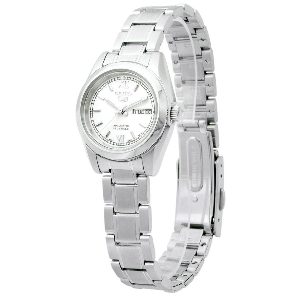 Seiko 5 Classic Ladies Size Silver Dial Stainless Steel Strap Watch SYMK23K1 - Diligence1International