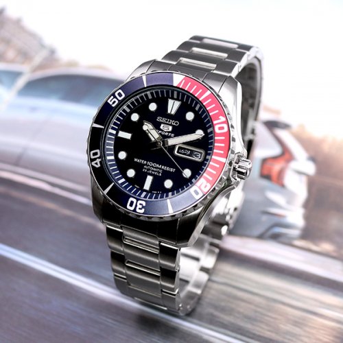 Seiko 5 Sports Pepsi Sea Urchin Automatic Men's Watch SNZF15K1
