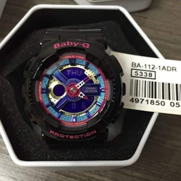 Casio Baby-G BA110 Series Anadigi Neon Color Black x Multicolor Dial Watch BA112-1ADR - Diligence1International