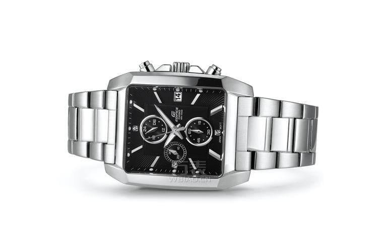 Casio Edifice Rectangle Chronograph Black Dial Men's Stainless Steel Watch EFR-511D-1AV - Diligence1International