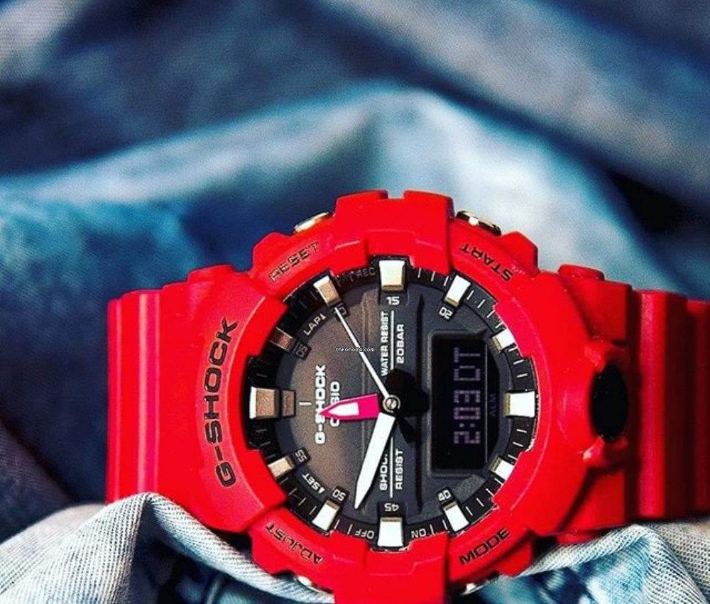 Casio G-Shock Anadigi Red x Black x Grey Accents Last Dance Watch GA800-4ADR - Diligence1International
