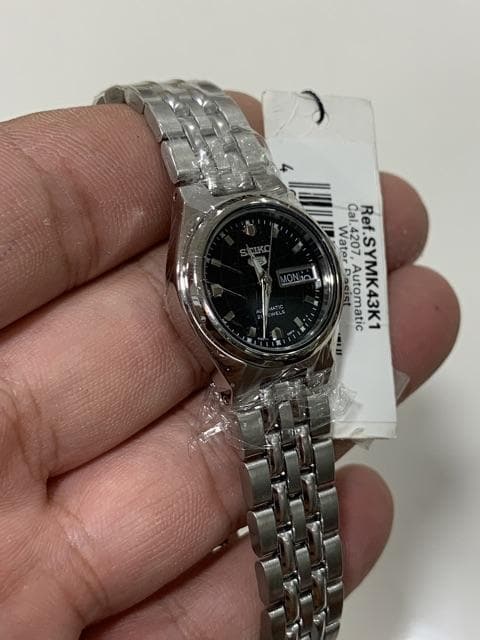 Seiko 5 Classic Ladies Size Black Dial Stainless Steel Strap Watch SYMK43K1 - Diligence1International