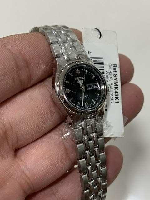 Seiko 5 Classic Ladies Size Black Dial Stainless Steel Strap Watch SYMK43K1 - Diligence1International