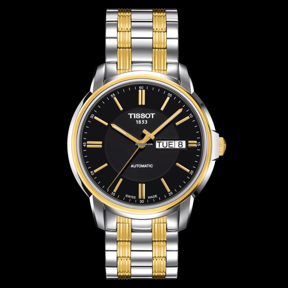 Tissot Swiss Made T-Classic III Automatic 2 Tone Gold Plated Men's Watch T0654302205100 - Diligence1International