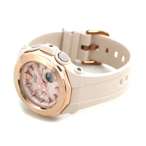 Casio Baby-G Anadigi Rose Gold Plated Pink Beige Special Color Watch BGA225CP-4ADR