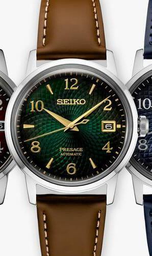 Seiko Presage Cocktail Time Mojito Green Men's Leather Strap Watch SRPE45J1 - Diligence1International