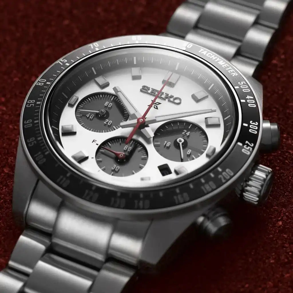 Seiko Prospex Solar Men's Stainless Steel Chronograph Watch SSC911P1 Big White Panda