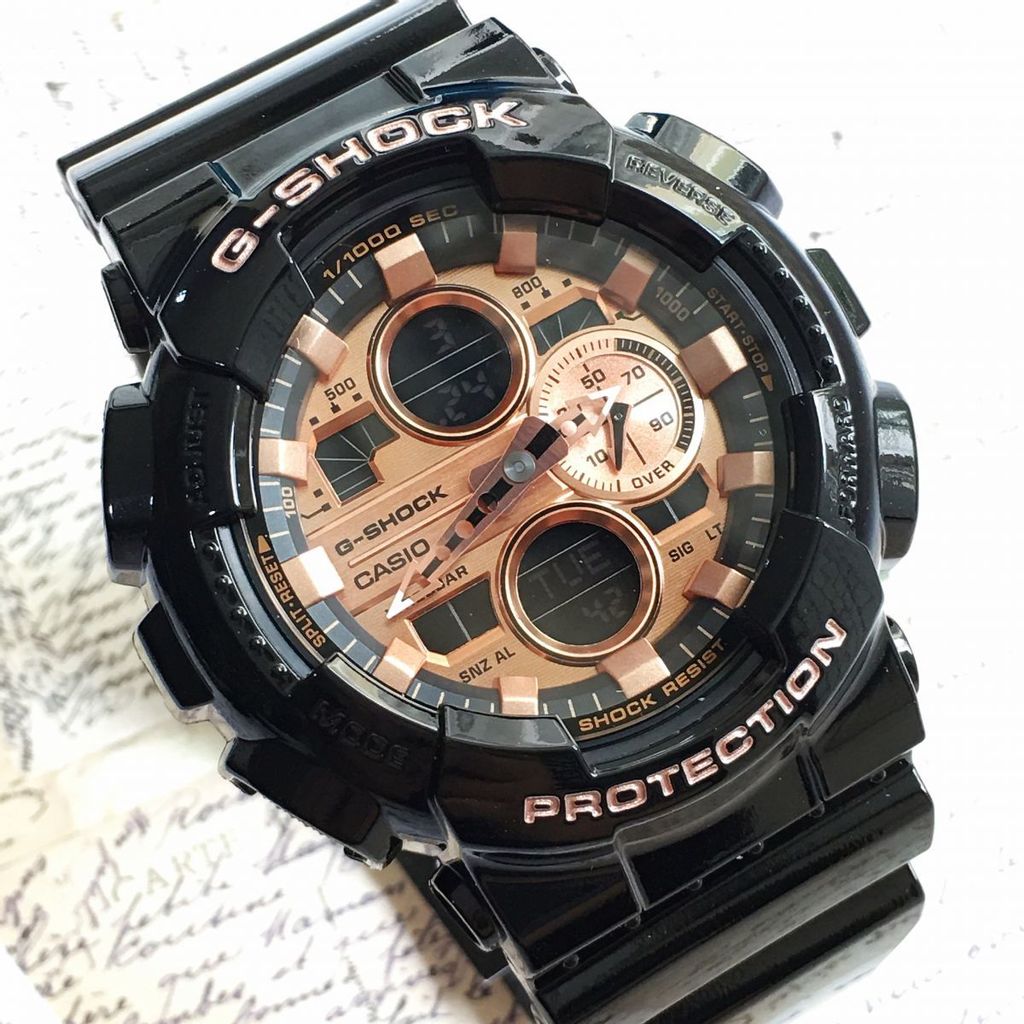 Casio G-Shock Special Color Black x Rose Gold Dial Watch GA140GB-1A2DR
