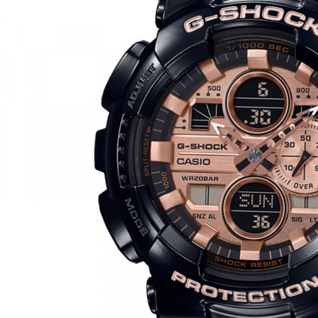 Casio G-Shock Special Color Black x Rose Gold Dial Watch GA140GB-1A2DR