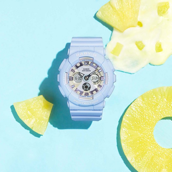 Casio Baby-G Anadigi Icey Pastel Blue Watch BA130WP-2ADR