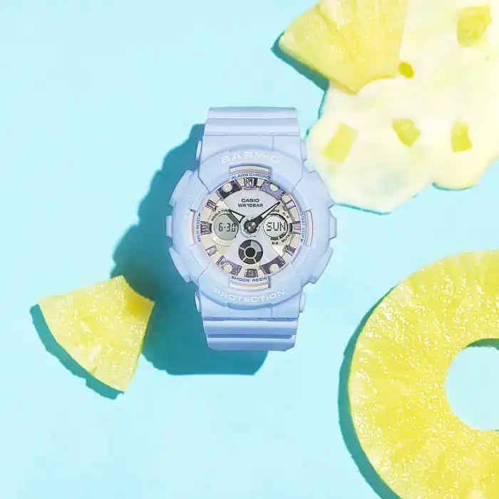 Casio Baby-G Anadigi Icey Pastel Blue Watch BA130WP-2ADR