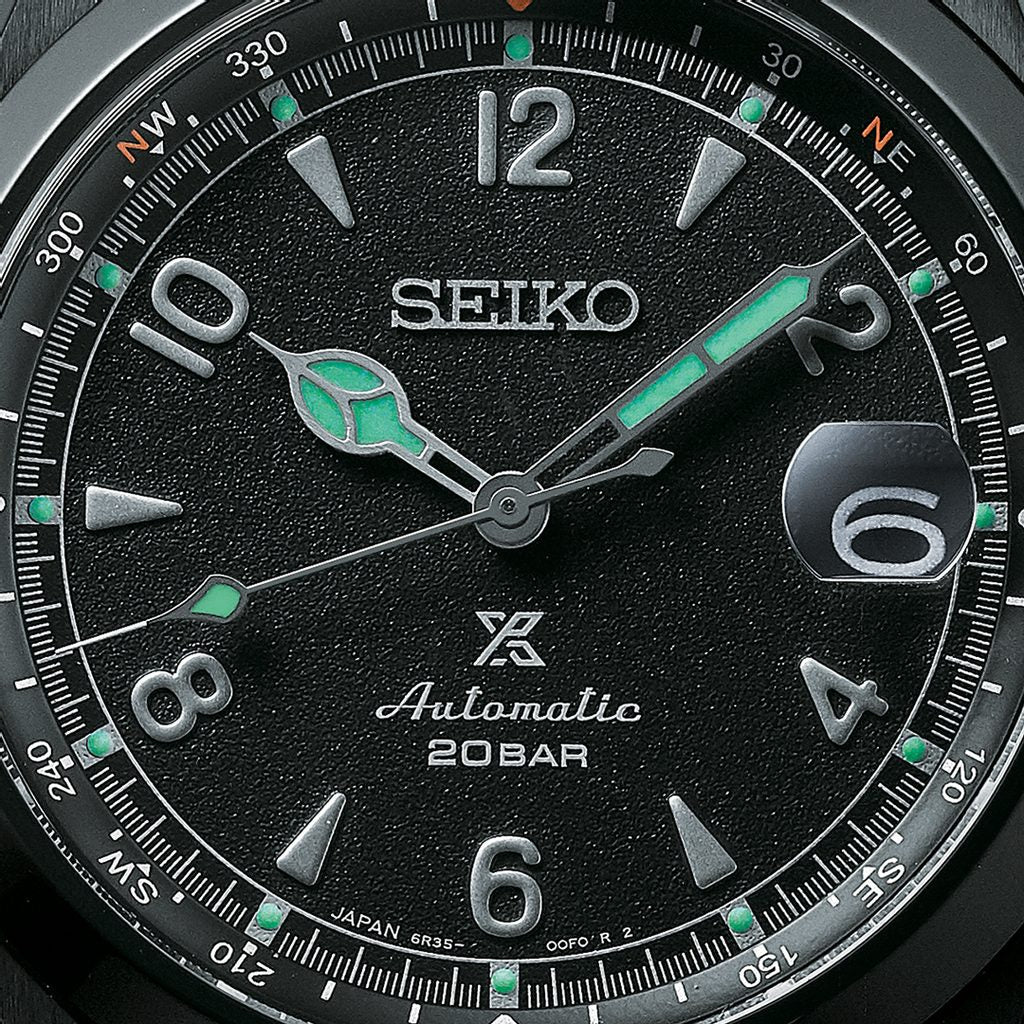 Seiko Prospex LE Alpinist Black Series Night Vision Men's Stainless Watch SPB337J1