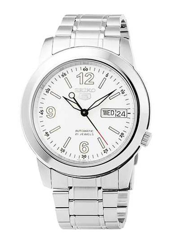 Seiko 5 Classic Men's Size White Dial Stainless Steel Strap Watch SNKE57K1 - Diligence1International