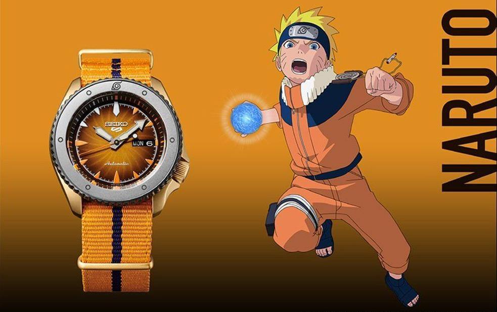 Seiko 5 Sports 100M Naruto Uzumaki LE Automatic Men's Watch Orange Dial Nylon Strap SRPF70K1 - Diligence1International
