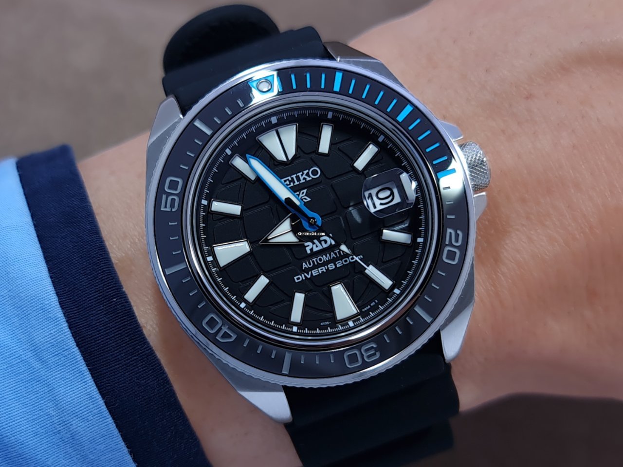 Seiko Prospex PADI SE King Samurai Black Diver's Men's Rubber Strap Watch SRPG21K1