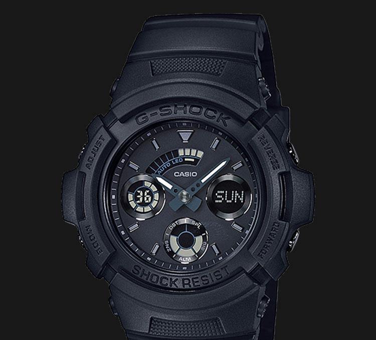 Casio G-Shock Black Stealth Series Analog-Digital ALL Black Watch AW591BB-1ADR - Diligence1International