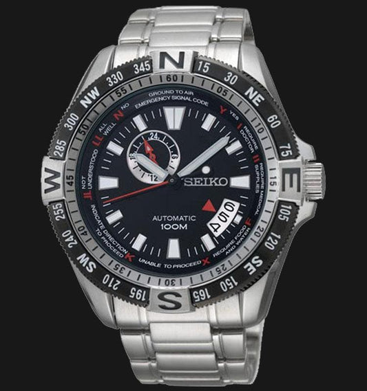 Seiko Superior 100M Men's Black Dial Stainless Steel Strap Watch SSA095K1 - Diligence1International
