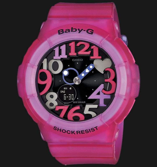 Casio Baby-G Anadigi Fuschia Pink x Black Dial Watch BGA131-4B4DR - Diligence1International