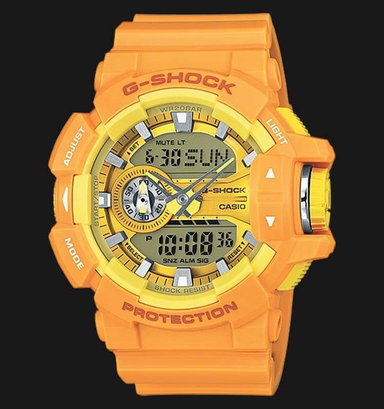 Casio G-Shock Big Case Analog-Digital Yellow Watch GA400A-9A - Diligence1International