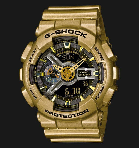 Casio G-Shock GA110 Series Analog-Digital Gold & Black Dial Watch GA110GD-9BDR - Diligence1International