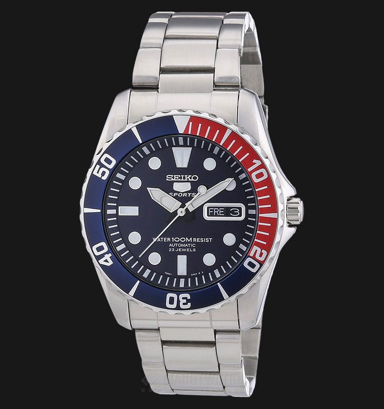 Seiko 5 Sports Pepsi Sea Urchin Automatic Men's Watch SNZF15K1