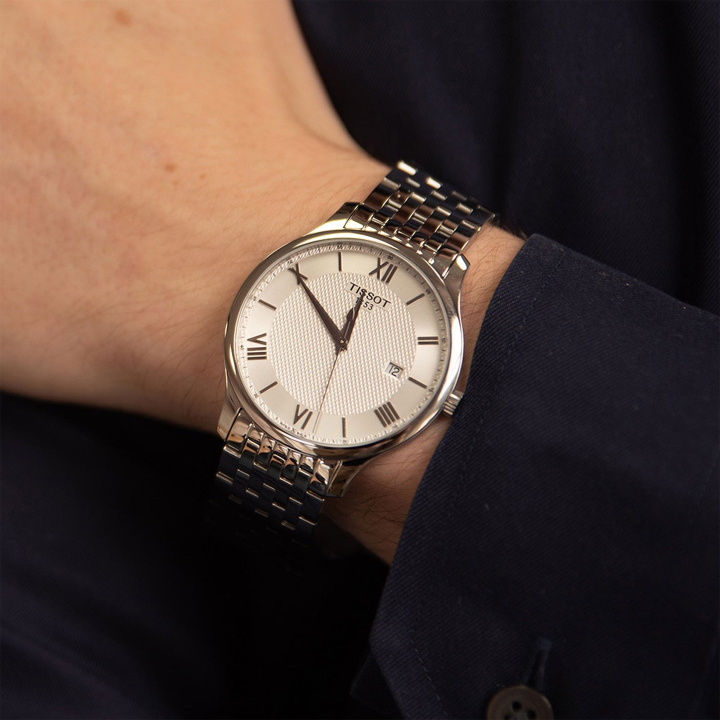 Tissot Swiss Made T-Classic Silver Tradition Stainless Steel Men's Watch T0636101103800 - Diligence1International