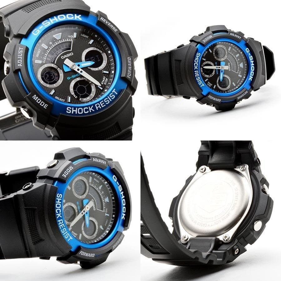 Casio G-Shock Standard Analog-Digital Black x Blue Watch AW591-2ADR - Diligence1International