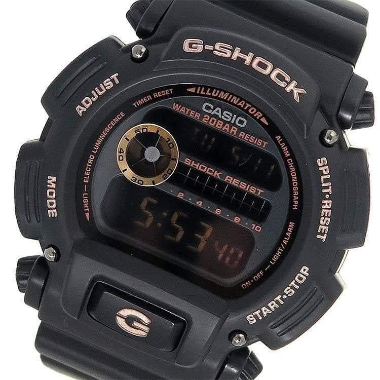 Casio G-Shock Black Stealth Series Digital Black x Rose Gold Accents Watch DW9052GBX-1A4DR - Diligence1International