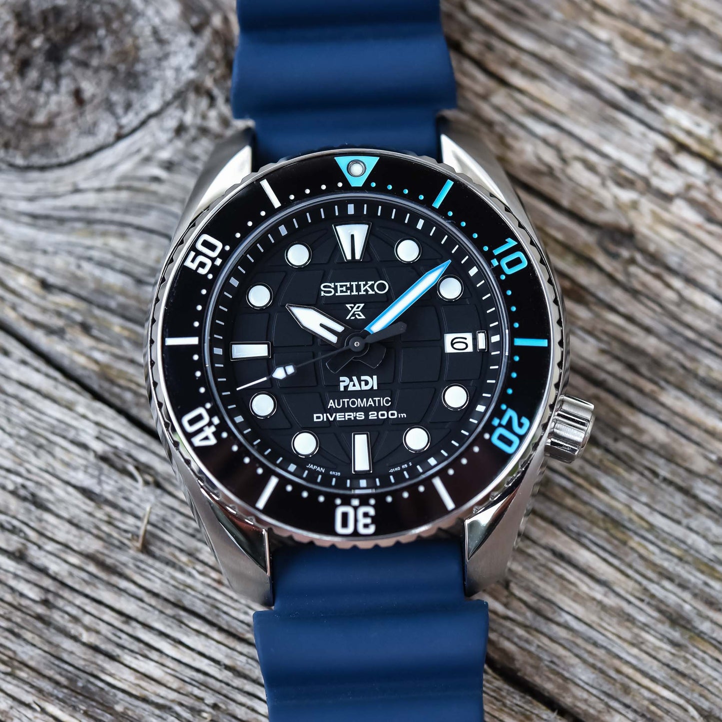 Seiko Prospex PADI SE King Sumo Gradation Diver's Men's Blue Rubber Strap Watch SPB325J1