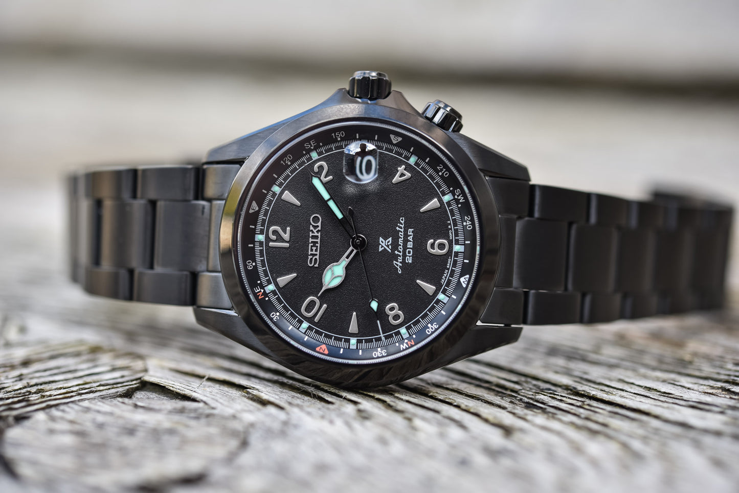 Seiko Prospex LE Alpinist Black Series Night Vision Men's Stainless Watch SPB337J1