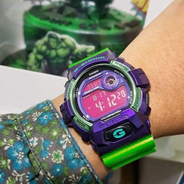 Casio G-Shock Crazy Colors Digital Hulk Green Mysterio Purple Watch G8900SC-6DR - Diligence1International