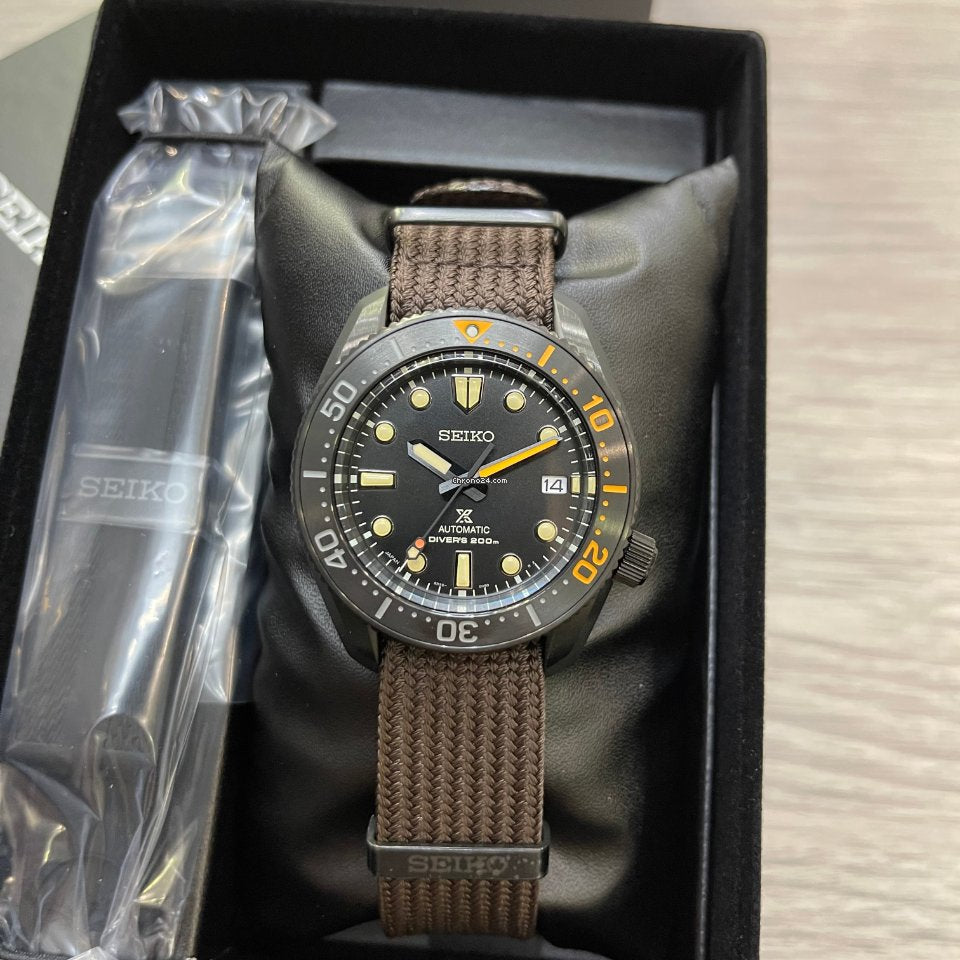 Seiko 1968 Japan Made Gen 2 Baby Marinemaster Black Series Limited Edition Men's Seichu Strap Watch SPB255J1
