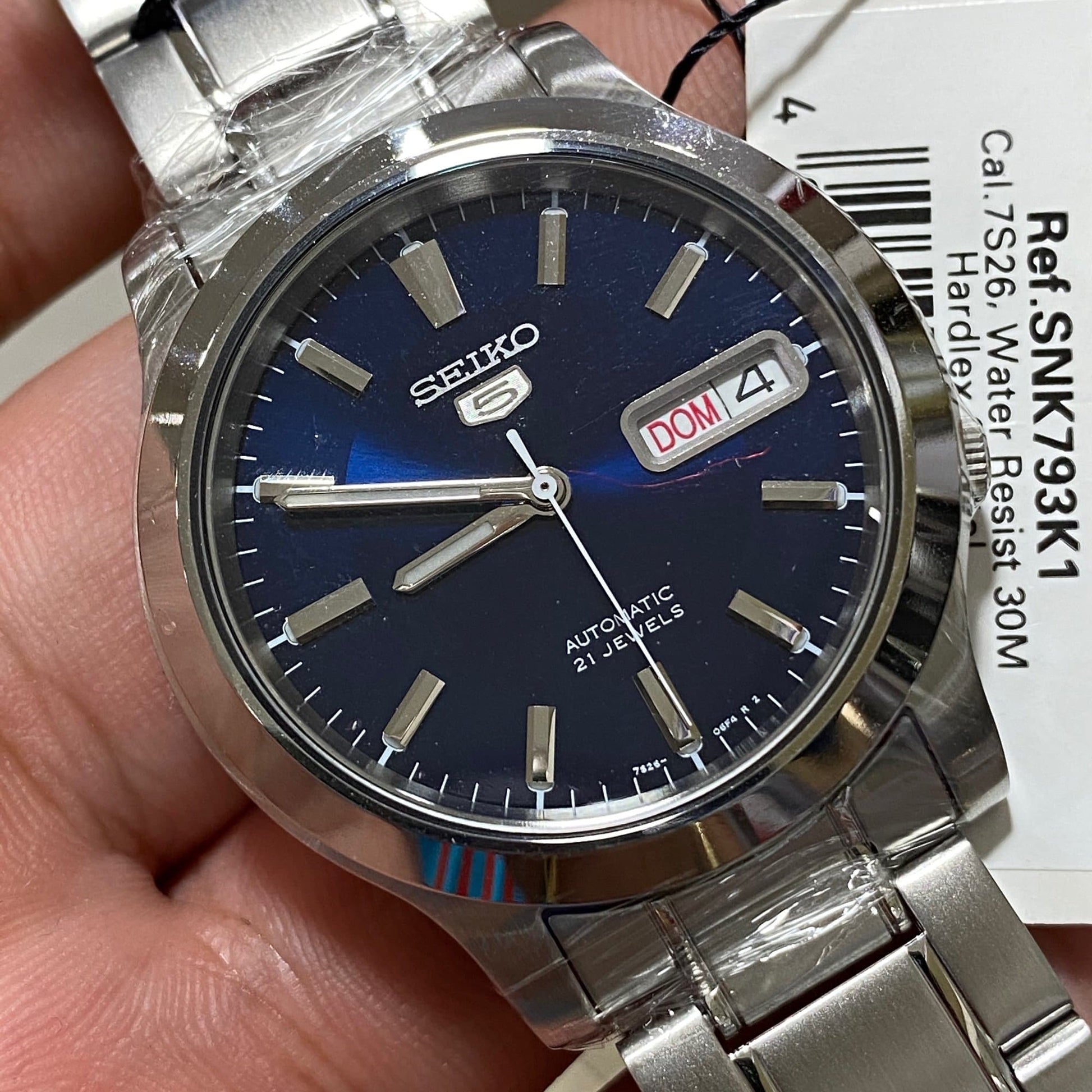 Seiko 5 Classic Men's Size Blue Dial Stainless Steel Strap Watch SNK793K1 - Diligence1International