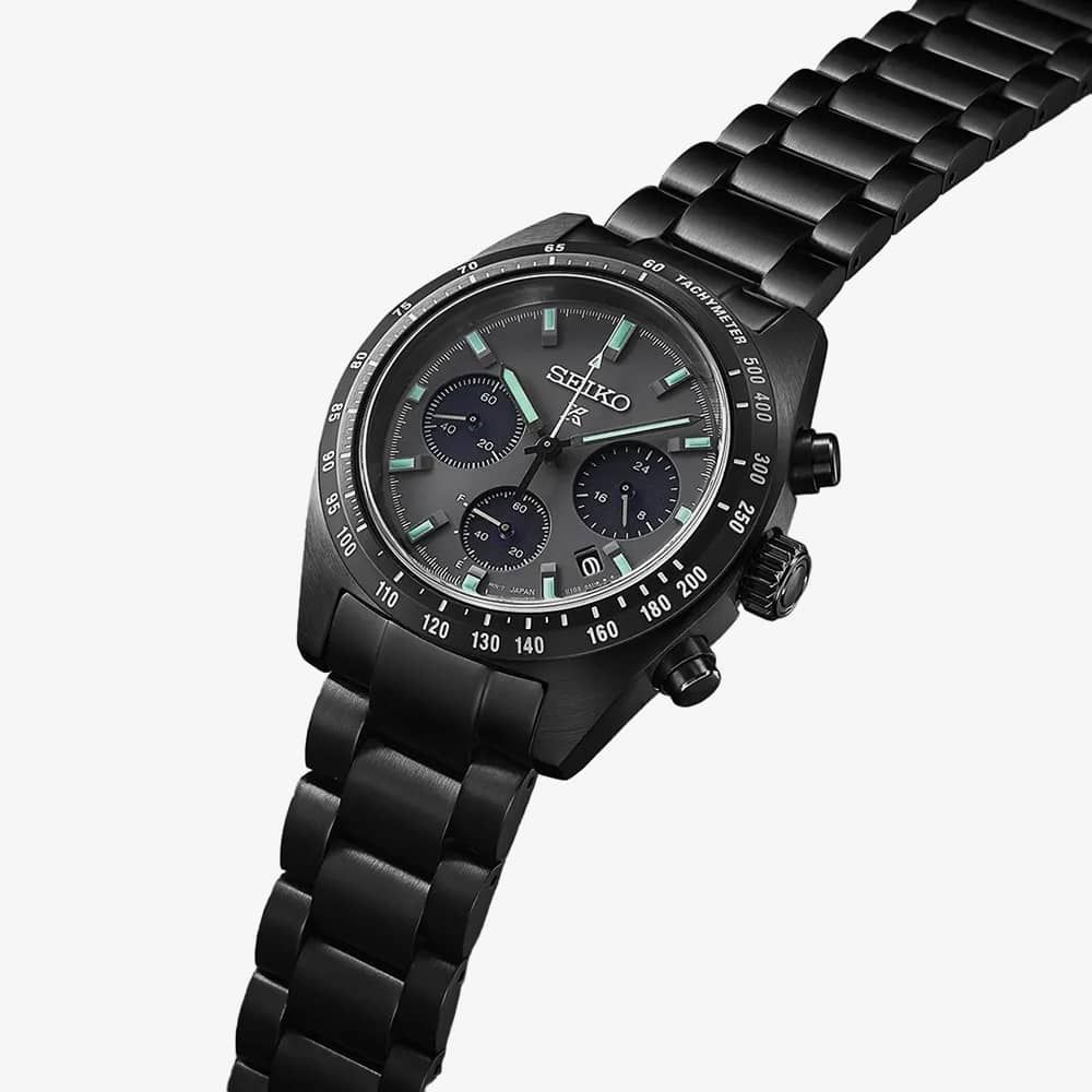 Seiko Prospex Solar Men's Chronograph Watch SSC917P1 Black Series Night Speedtimer