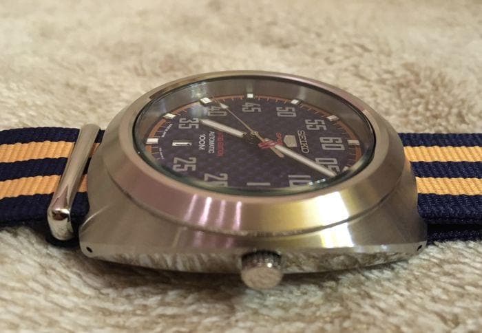 Seiko 5 Sports Limited Edition Blue Carbon Fiber Dial Helmet Turtle Watch SRPA91J1 - Diligence1International