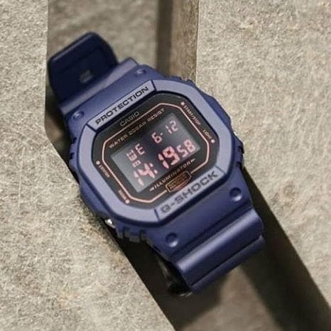 Casio G-Shock Standard Digital Blue Marvel Matte Blue x Black LCD Watch DW5600BBM-2DR - Diligence1International