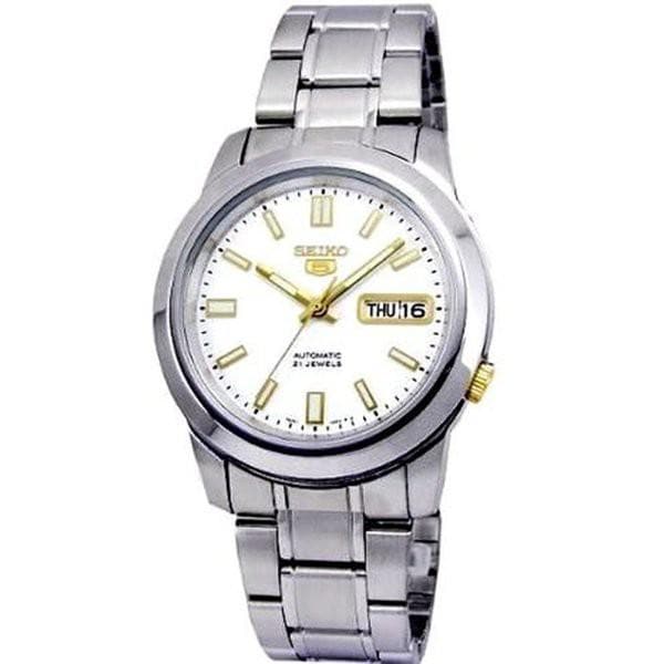 Seiko 5 Classic Men's Size White Dial Stainless Steel Strap Watch SNKK07K1 - Diligence1International