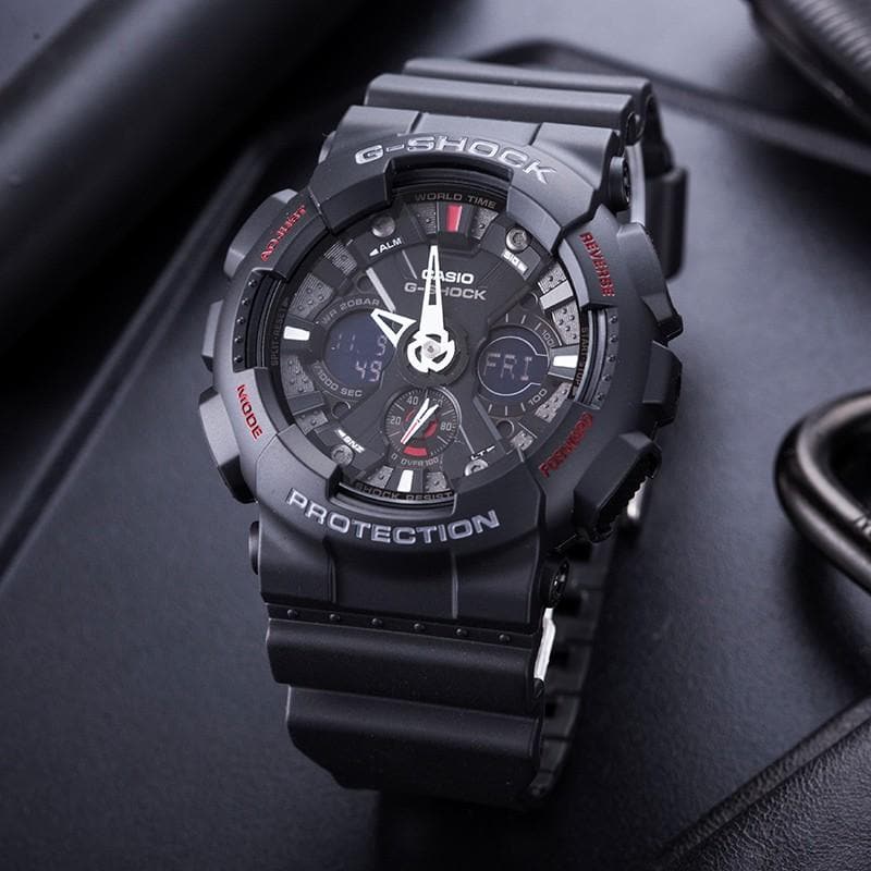 Casio G-Shock GA120 Model Black x Red x Grey x White Accents Watch Last Dance GA120-1ADR - Diligence1International