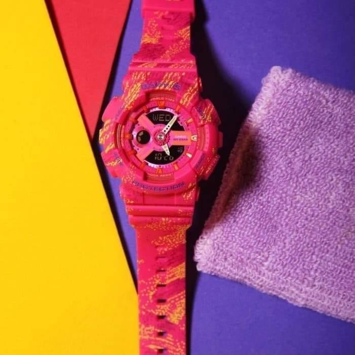 Casio Baby-G BA110 Tandem Series Anadigi Neon Pink x Multicolor Watch BA110TX-4ADR - Diligence1International